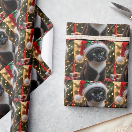 Tuxedo cat geschenkpapier