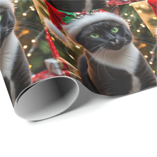 Tuxedo cat geschenkpapier (Rolleneckpunkt)