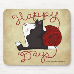 Tuxedo Cat - glückliche Tage Mousepad
