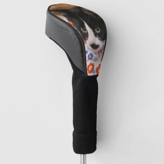 Tuxedo Cat Golf Headcover (angewinkelt)