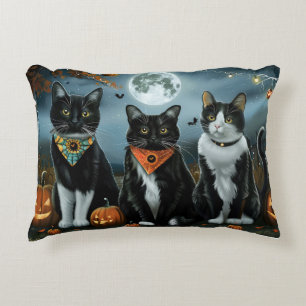 Tuxedo Cat Halloween Spooky Dekokissen