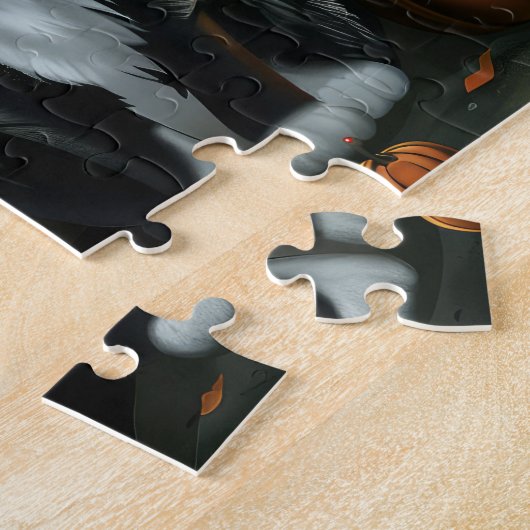 Tuxedo Cat Halloween Spooky Puzzle (Seite)