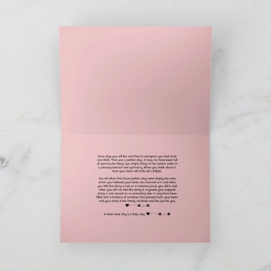 Tuxedo Cat Hiding Perfect Day Quote Card Karte (Innenseite)