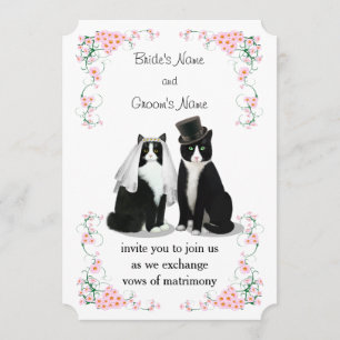 Tuxedo Cat Hochzeit Einladung