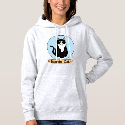 Tuxedo Cat Hoodie (Vorderseite)
