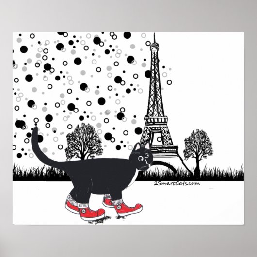 Tuxedo Cat in Paris Poster (Vorne)