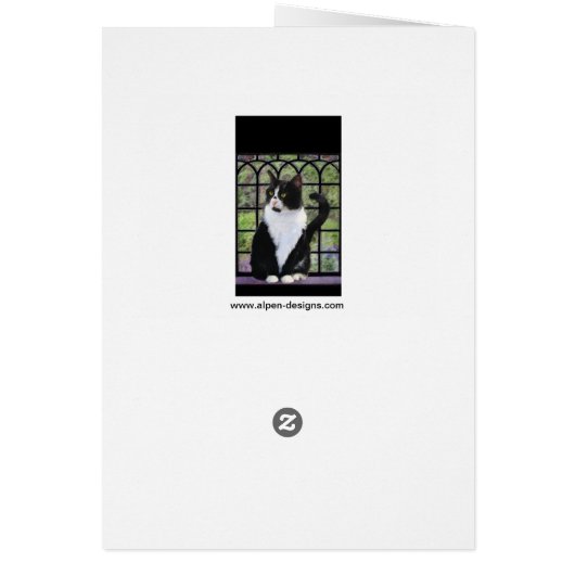 Tuxedo Cat in Window Painting Original Animal Art (Hinten)