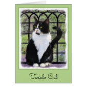 Tuxedo Cat in Window Painting Original Animal Art (Vorne)