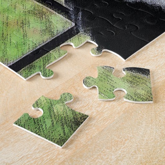 Tuxedo Cat in Window Painting Original Animal Art Puzzle (Seite)