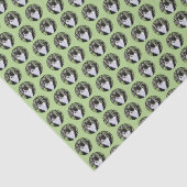 Tuxedo Cat in Window Painting Original Animal Art Seidenpapier (Ausschnitt)