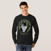 Tuxedo Cat in Window Painting Original Animal Art T-Shirt (Vorne ganz)