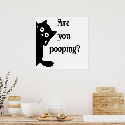 Tuxedo CAT kacke Sie Badezimmer Poster (Küche)