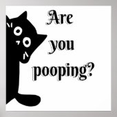 Tuxedo CAT kacke Sie Badezimmer Poster (Vorne)