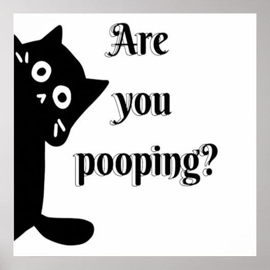 Tuxedo CAT kacke Sie Badezimmer Poster (Vorne)