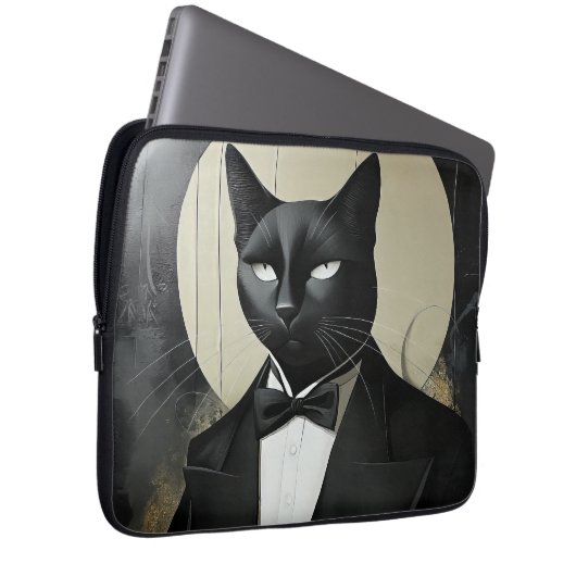 Tuxedo Cat Laptopschutzhülle (Vorne Rechts)