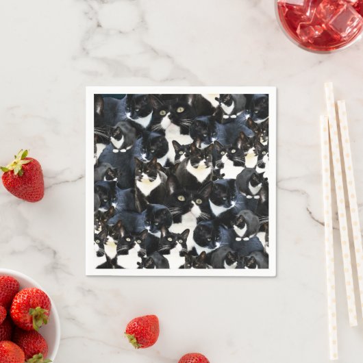 Tuxedo Cat Madness Serviette (Beispiel)