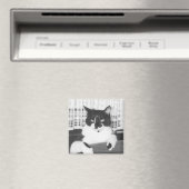 Tuxedo Cat Magnet (In Situ (Geschirrspüler))