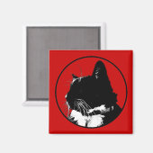 Tuxedo Cat Magnet (Vorderseite/Rückseite)
