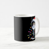 Tuxedo Cat Meow Santa Tuxie Christmas Tree  Kaffeetasse (VorderseiteRechts)