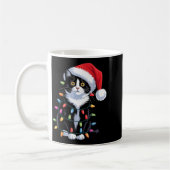 Tuxedo Cat Meow Santa Tuxie Christmas Tree Kaffeetasse (Links)
