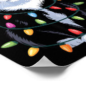 Tuxedo Cat Meow Santa Tuxie Christmas Tree  Poster (Ecke)