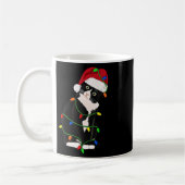 Tuxedo Cat Meow Santa Tuxie Weihnachtsbaumleuchten Kaffeetasse (Links)