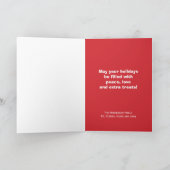 Tuxedo Cat Meowy Christmas Card Karte (Innenseite)