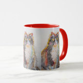 Tuxedo Cat Merry Catsmus Weihnachtsferien Tasse (VorderseiteRechts)