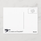 Tuxedo Cat mit Balloon Happy Birthday Postkarten (Rückseite)