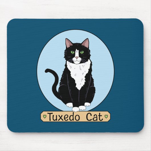 Tuxedo Cat Mousepad (Vorne)