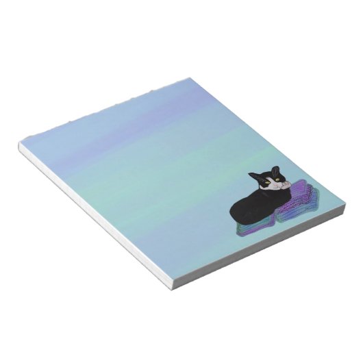 Tuxedo Cat Nickerchen Editor Notizblock (angewinkelt)