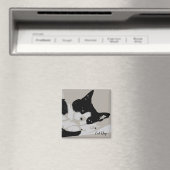 Tuxedo Cat Nickerchen Magnet (In Situ (Geschirrspüler))