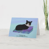 Tuxedo Cat Nickerchen Pensionskarten Karte (Rückseite)