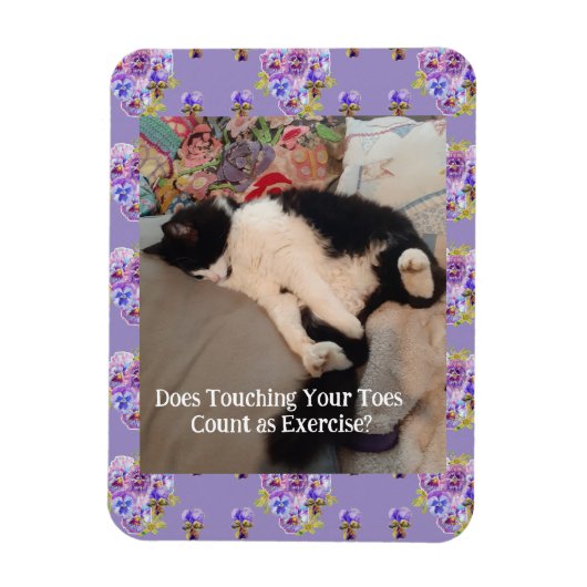 Tuxedo Cat Niedlich Happy Birthday Touching Toches Magnet (Vertikal)