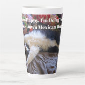 Tuxedo Cat Niedlich machen mexikanische Wave Funny Milchtasse (Vorderseite)