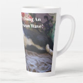 Tuxedo Cat Niedlich machen mexikanische Wave Funny Milchtasse (Rechts)