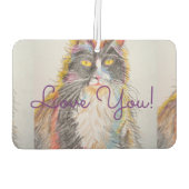 Tuxedo Cat Niedliche Liebe Sie nennen Car Air Fres Autolufterfrischer (Rückseite)