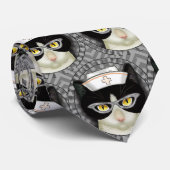 Tuxedo Cat Nurse Neck Tie Krawatte (Gerollt)