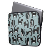 Tuxedo Cat Pattern Laptopschutzhülle (Vorderseite Links)