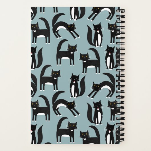 Tuxedo Cat Pattern Notizblock (Rückseite)