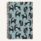 Tuxedo Cat Pattern Notizblock (Vorderseite)