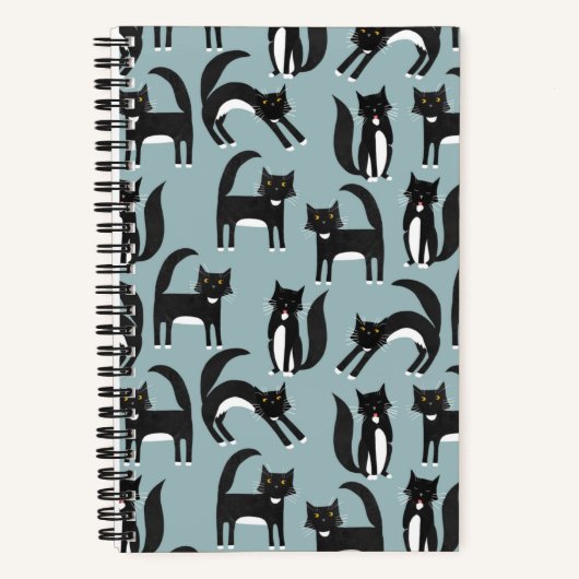 Tuxedo Cat Pattern Notizblock (Vorderseite)