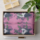 Tuxedo Cat Peony Floral Art Tuxie Katzen Seidenpapier (Geschenk)