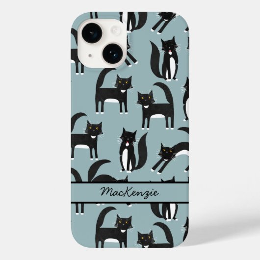 Tuxedo Cat Personalisiert Case-Mate iPhone Hülle (Rückseite)