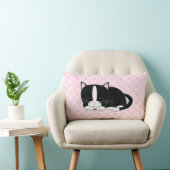 Tuxedo Cat {pink} Lendenkissen (Stuhl )