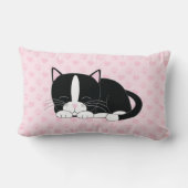 Tuxedo Cat {pink} Lendenkissen (Rückseite)