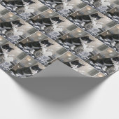 Tuxedo Cat Playing with a Tissue Box Geschenkpapier (Ecke)