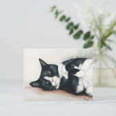 "Tuxedo Cat" Postkarte (Stehend Vorderseite)