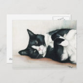"Tuxedo Cat" Postkarte (Vorne/Hinten)