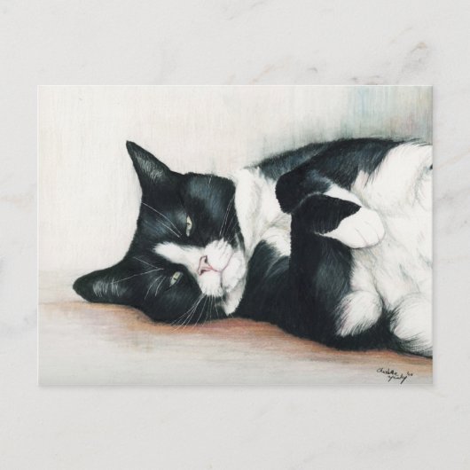 "Tuxedo Cat" Postkarte (Vorderseite)